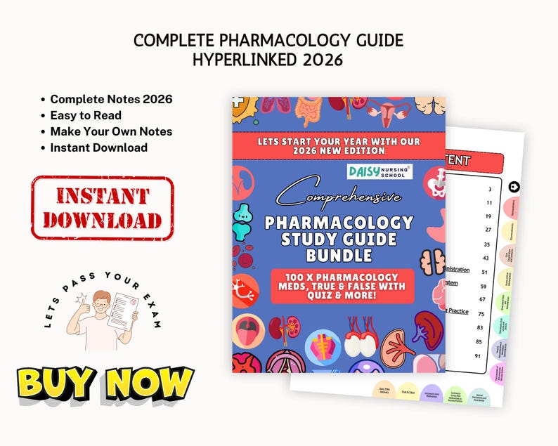Pharmacology Study Guide Bundle